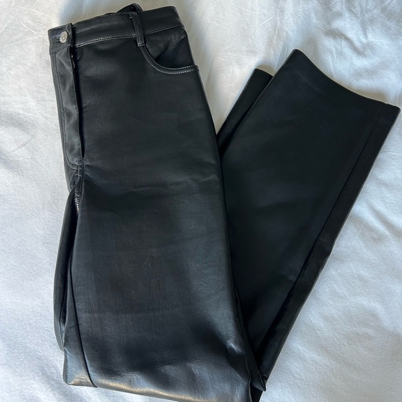 Aritzia Wilfred Leather Pants Size 8 - Picture 1 of 4
